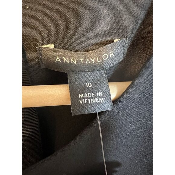 Ann Taylor Tailored Sleeveless Pencil Sheath Dress Sz 10 Chocolate Brown V-Neck - Picture 3 of 6